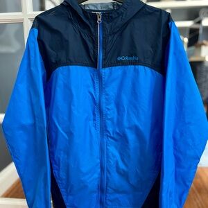 Columbia Blue and Black Windbreaker Jacket